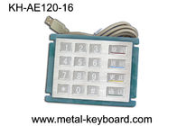 Material de aço inoxidável do botão à prova de intempéries customizável do teclado 16 do metal
